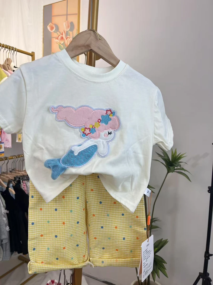 2025夏季男宝女宝宽松上衣短袖T恤休闲裤套装潮