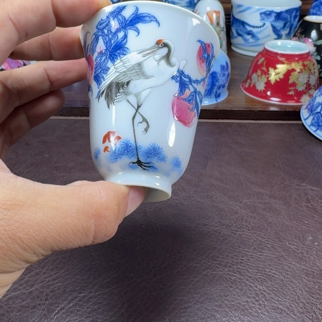 今***寒瓷片当代景德镇陶瓷手绘茶具
