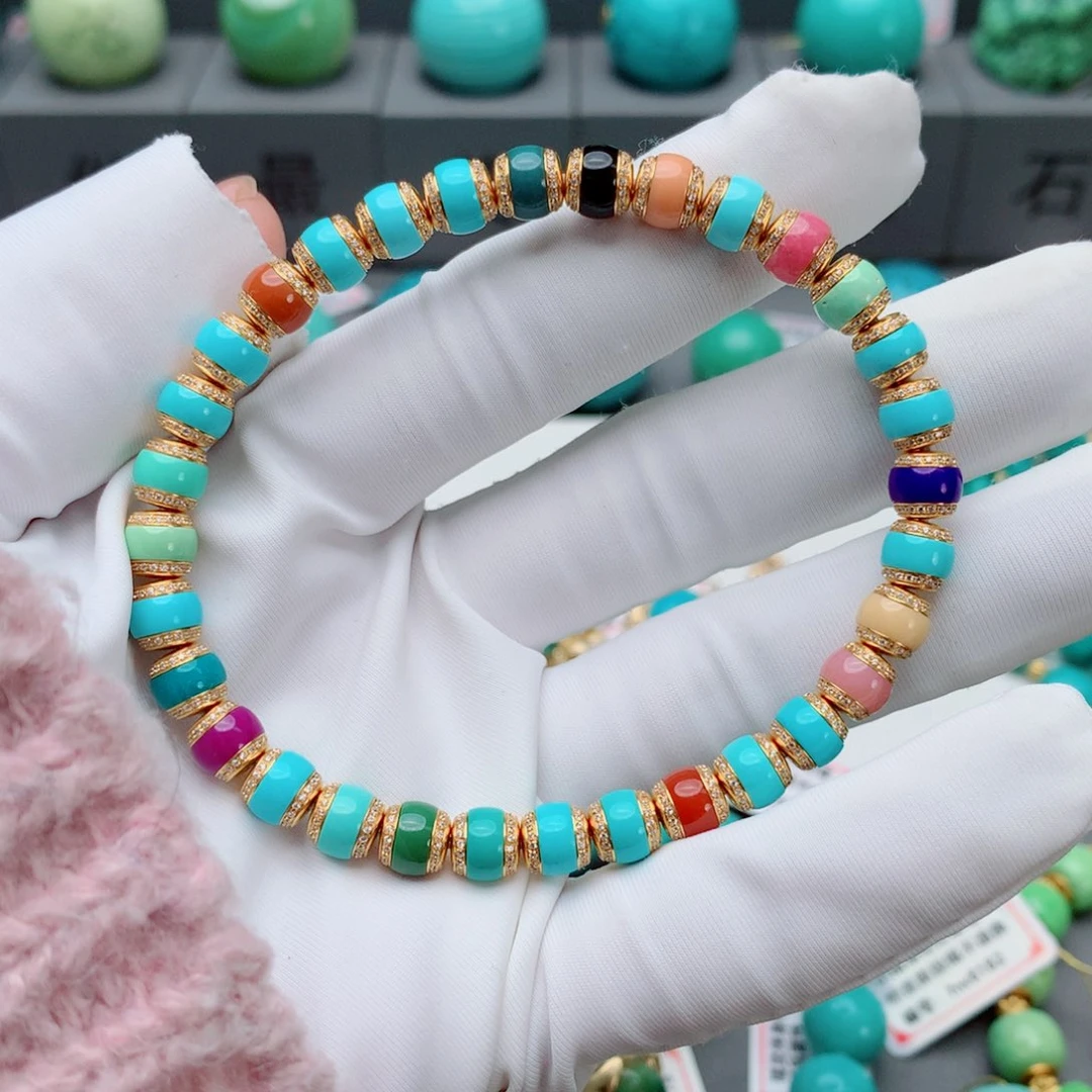 绿松石其他18K金镶嵌抖***抖