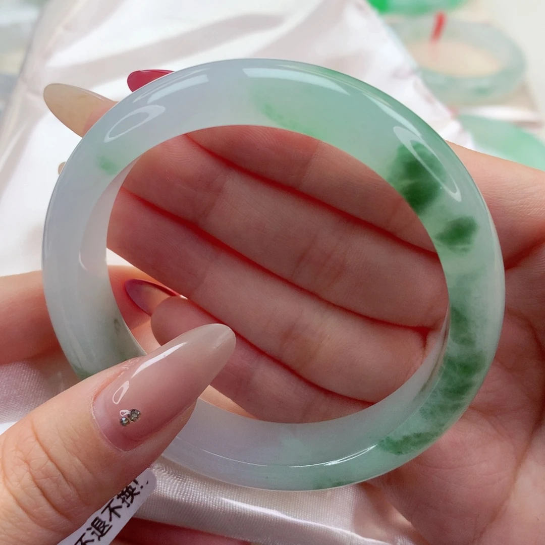 未镶嵌手镯翡翠9916翠色满园 种老肉细