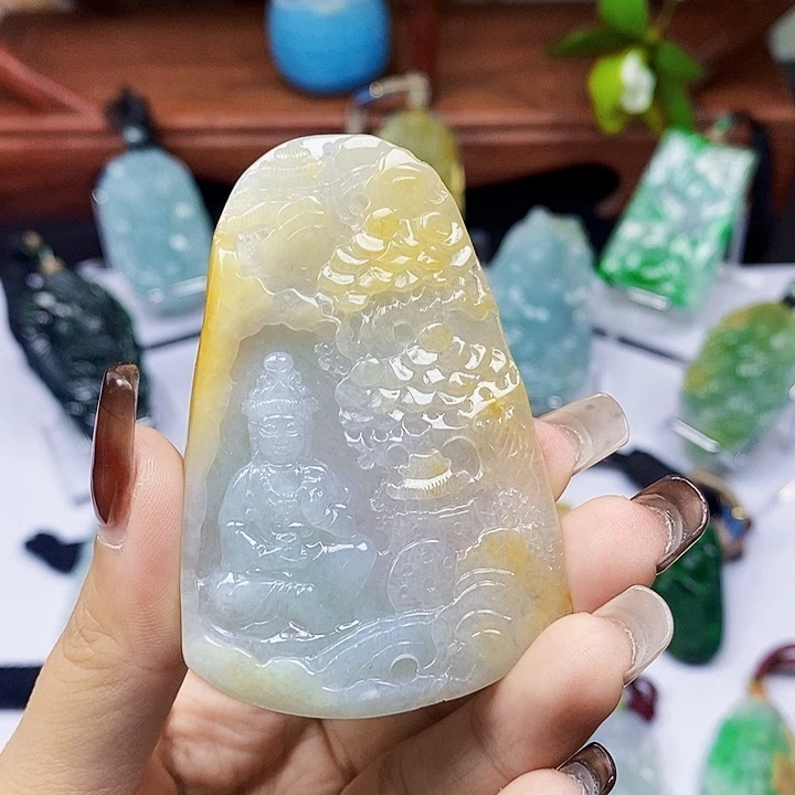 颈饰未镶嵌翡翠天然翡翠A 货