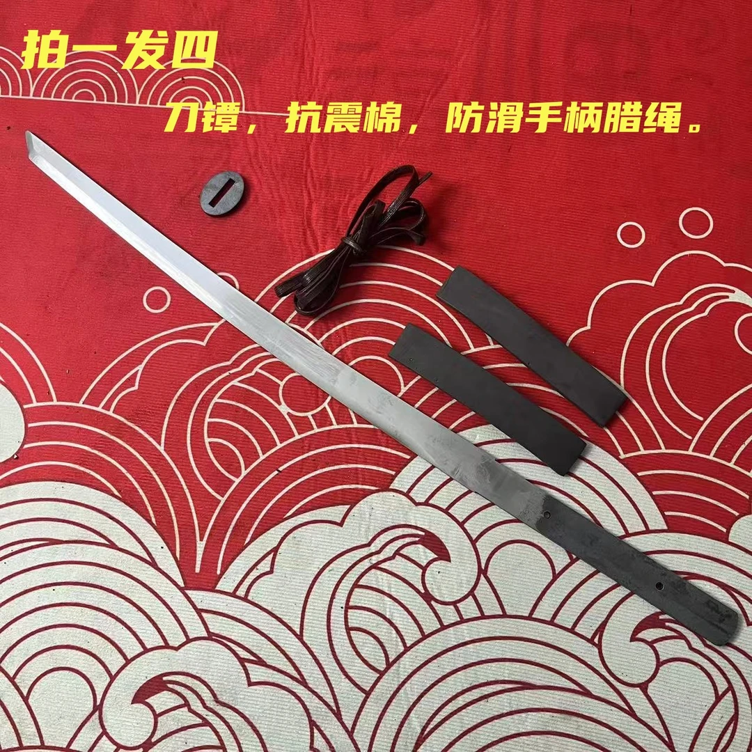 龙泉刀剑一体唐横刀高锰钢淬火回火微瑕刀动漫刀DIY冷兵器未开刃