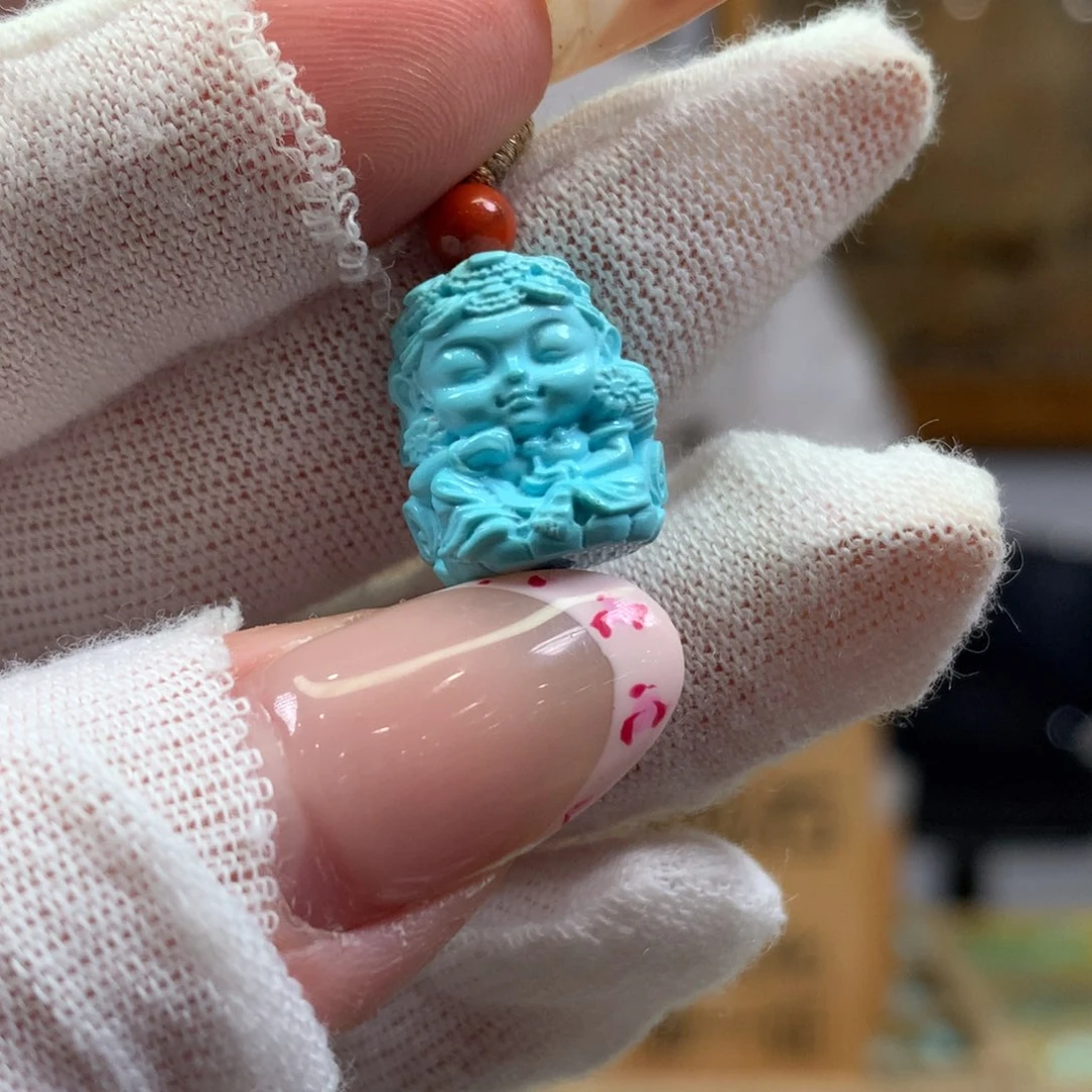 绿松石未镶嵌挂件