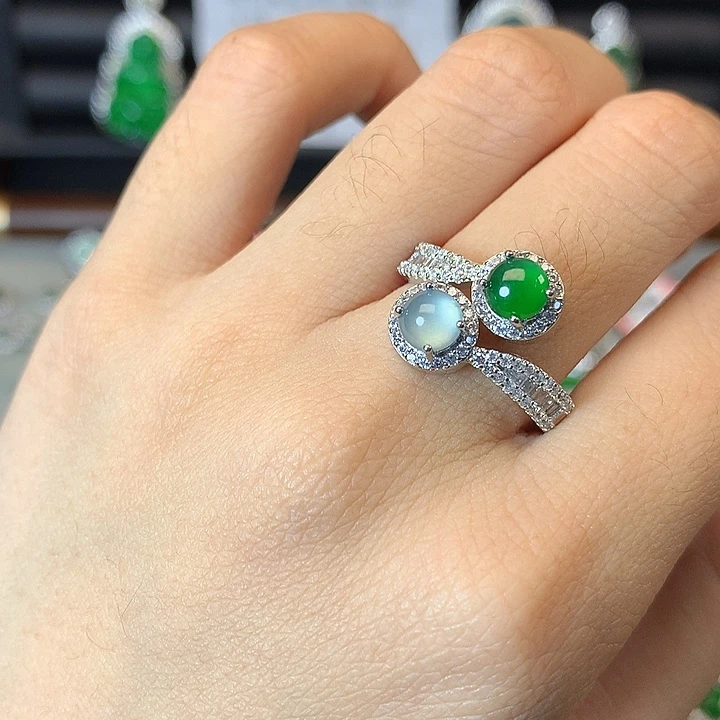 翡翠未镶嵌戒指戒指