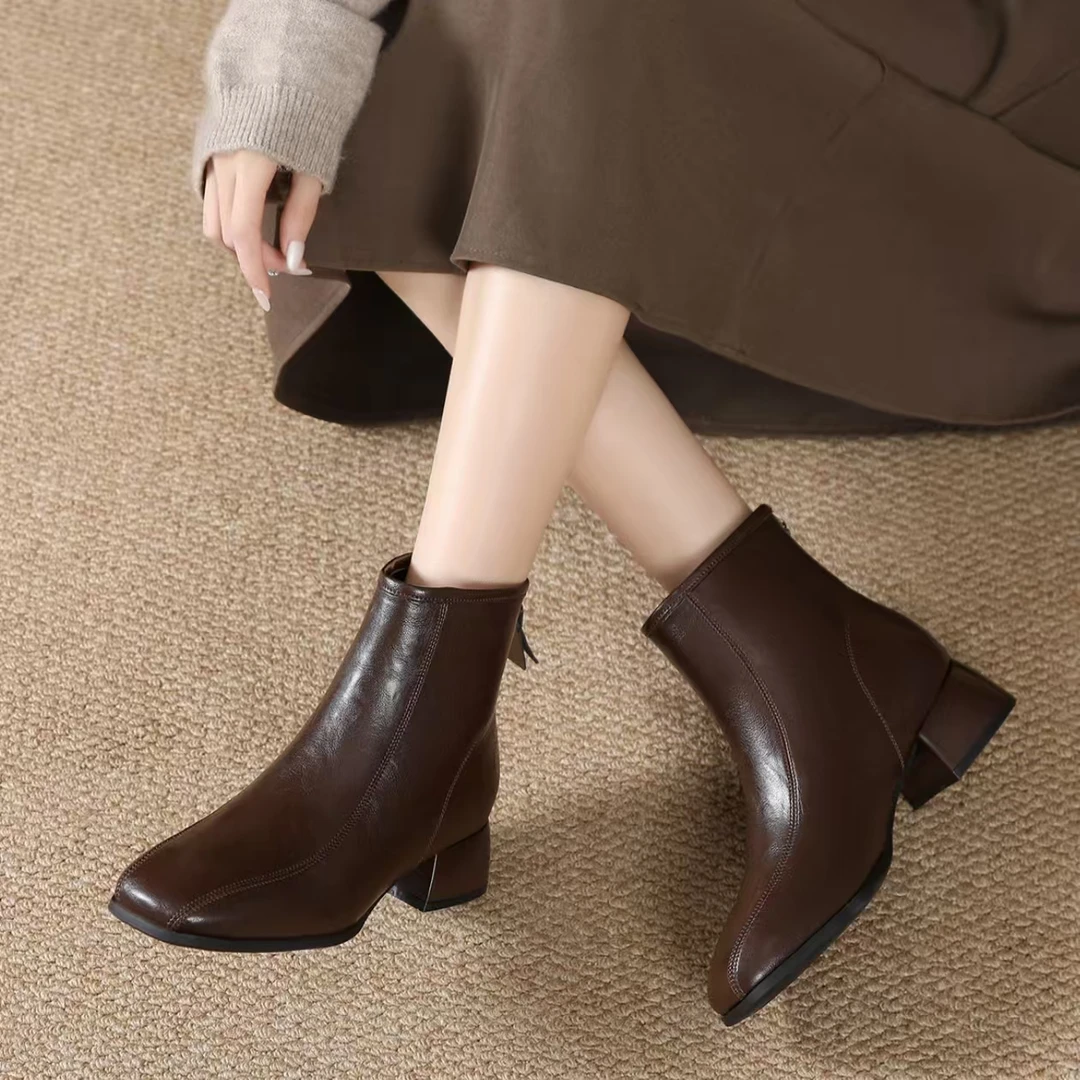 秋冬高级洋气百搭时尚舒适靴子3115