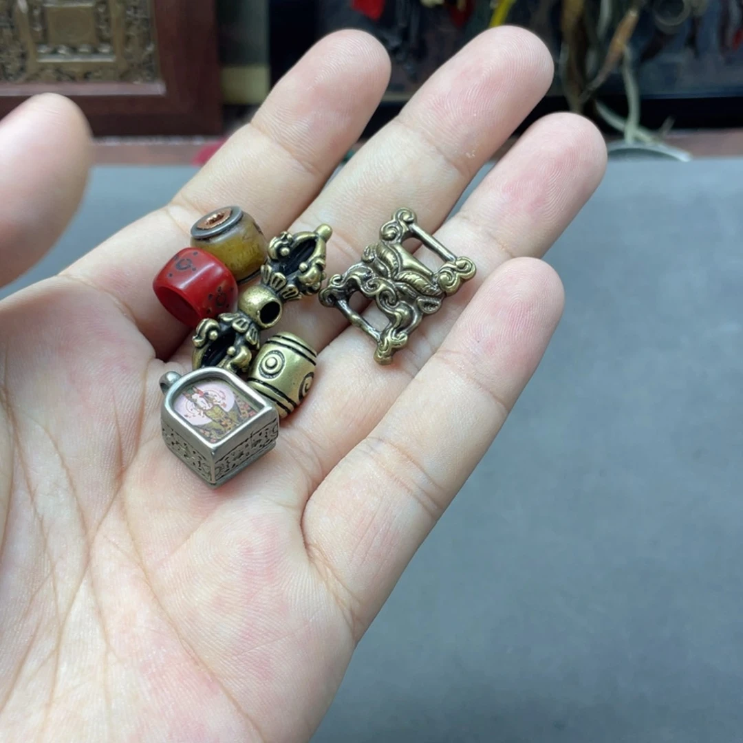 本***柔黄铜九宫腰挂挂绳