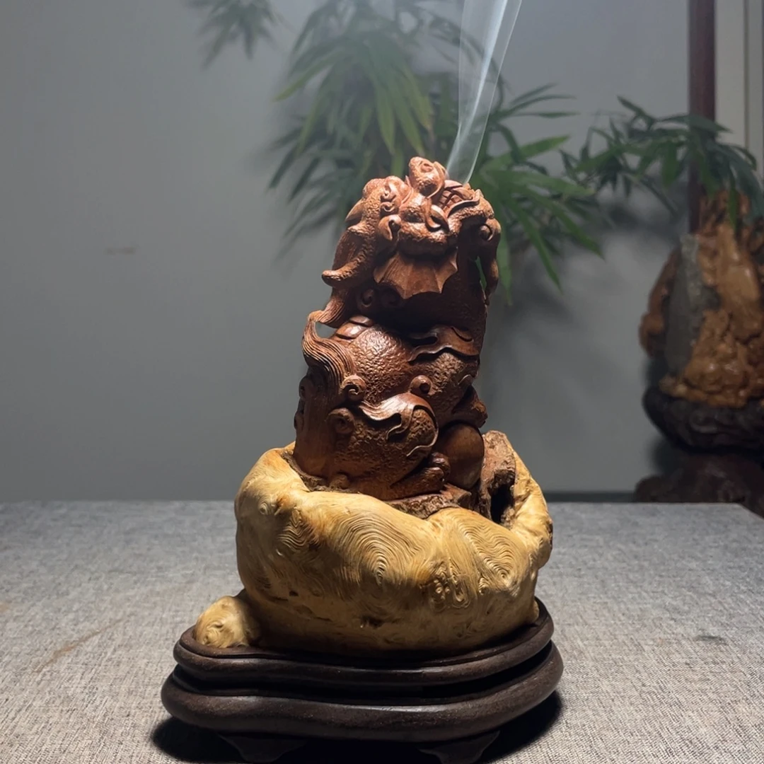 盼***了荔枝木摆件工艺品摆件