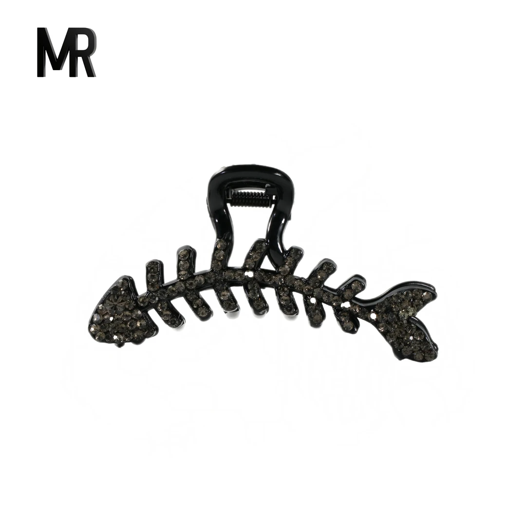 百搭气质满钻高级感小众网红复古鱼骨抓夹ins发夹韩版发卡