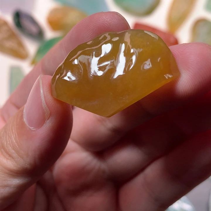 定制翡翠未镶嵌定制银杏叶