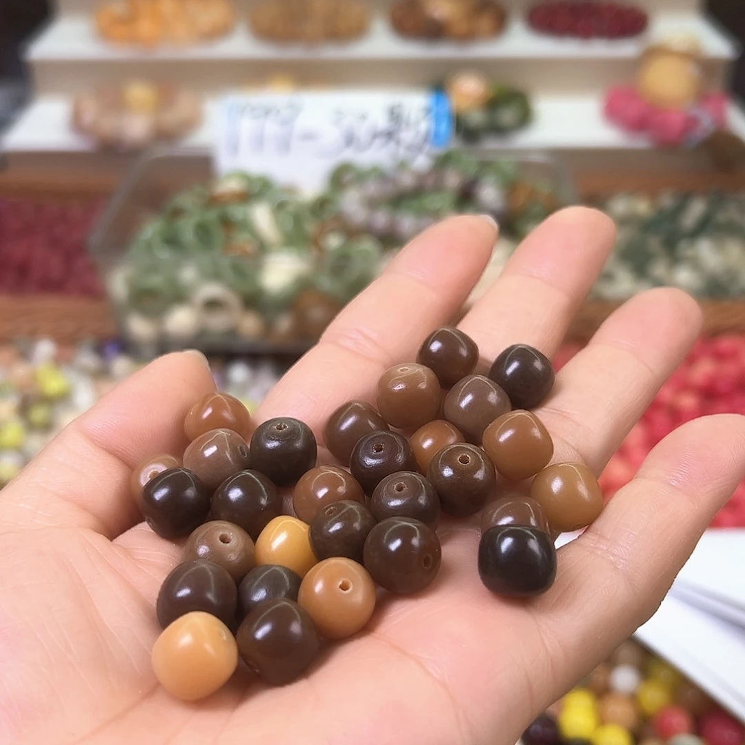 菩提根/象牙果手串微瑕11巧克力桶200颗