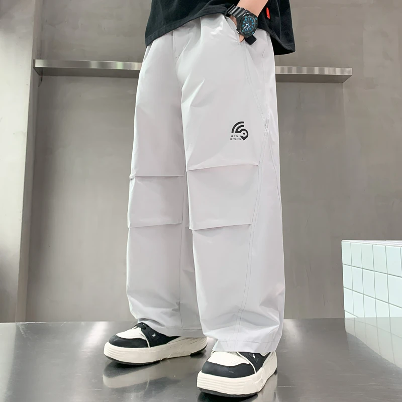 男童防蚊裤夏季薄款2025新款中大童夏装男孩休闲透气儿童运动裤子