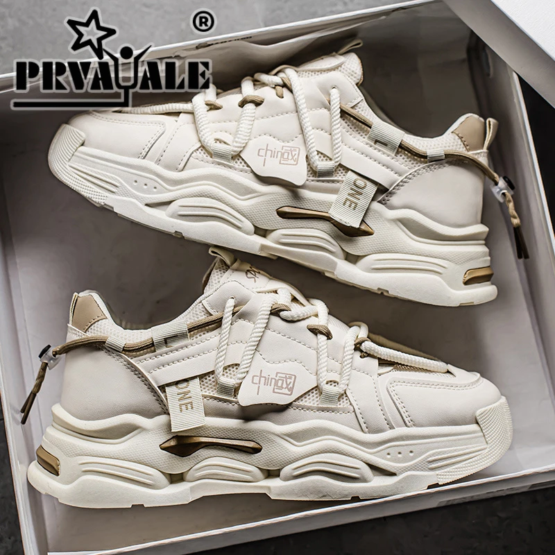 【裴罗尔】国潮老爹鞋男款2025新款港风透气厚底青少年增高运动鞋子