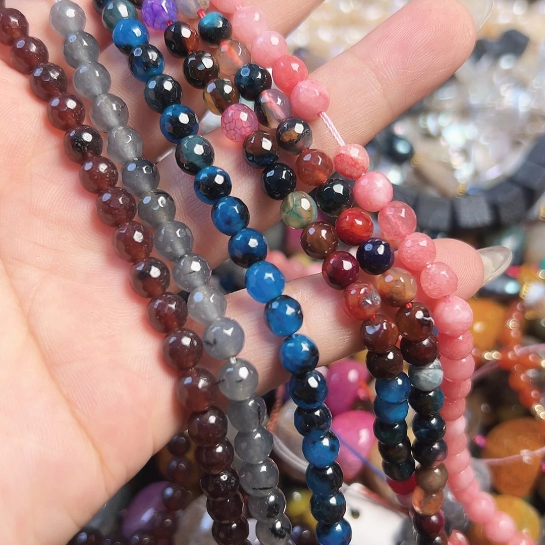 玛瑙/玉髓合金珠宝半成品A586.  6条玛瑙