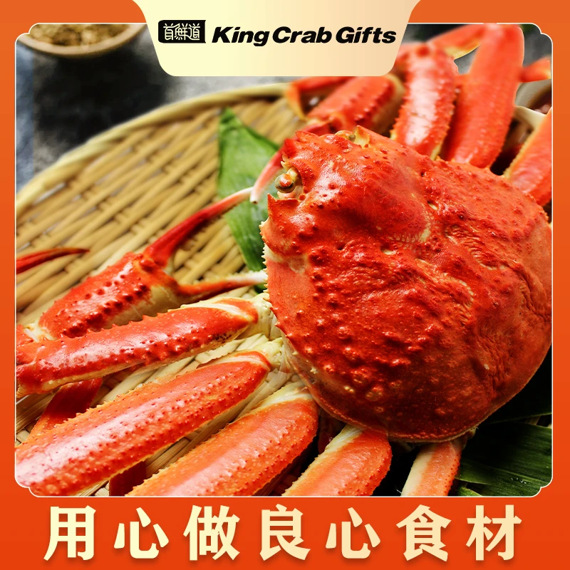 首鲜道加拿大深海捕捞雪蟹松叶蟹整蟹冷冻肉质饱满细嫩 500g/只