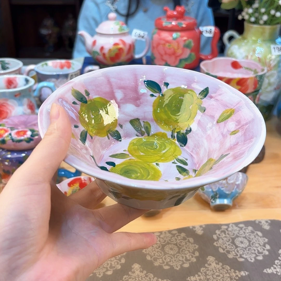 景德镇手绘高温釉下彩陶瓷茶具