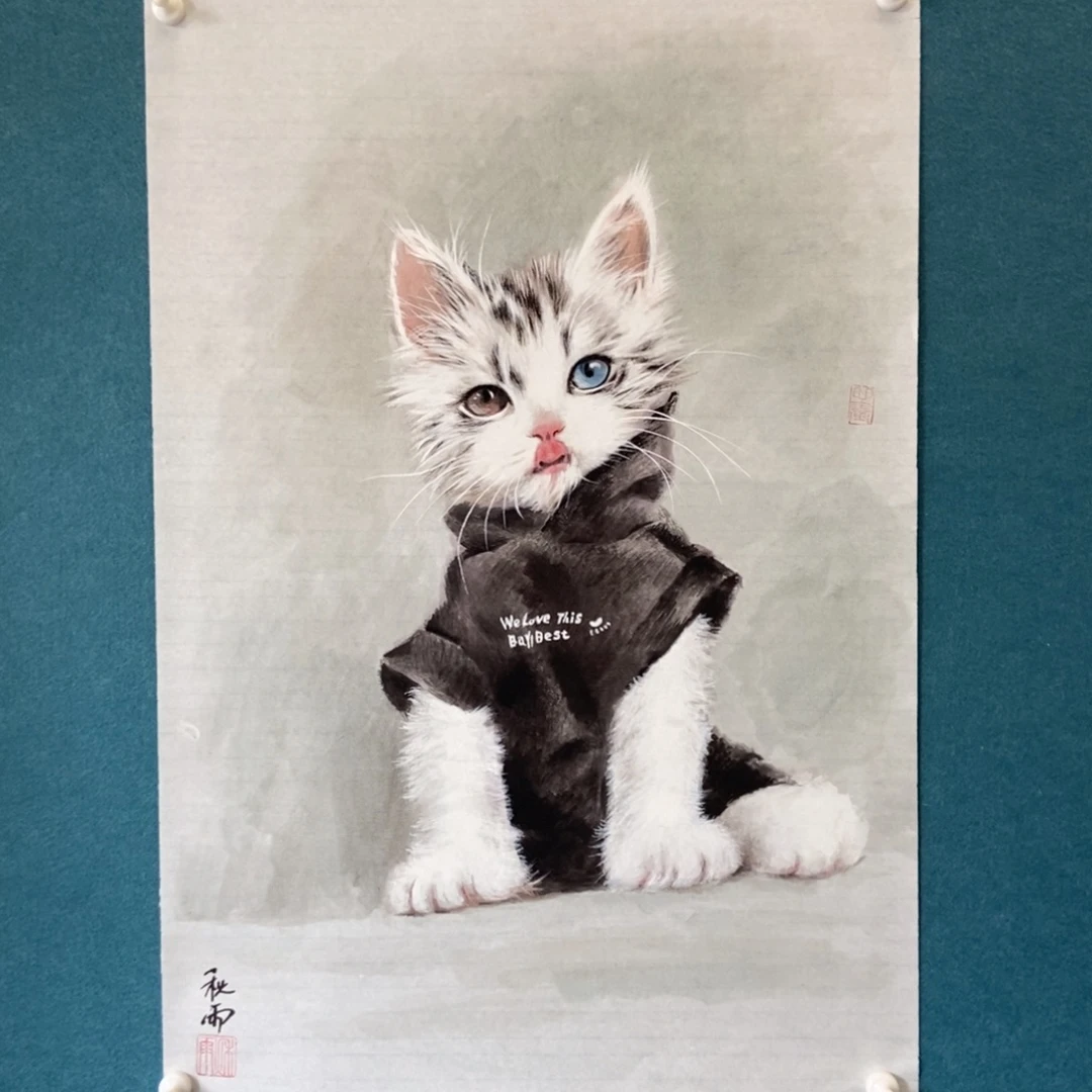 容***嬷国画墨鱼精品墨鱼精品