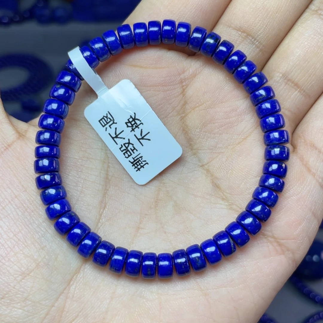 未镶嵌青金石6×3mm直切药片手串