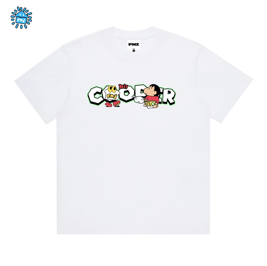 FNI Cooper系列（蜡笔小新）卡通趣味纯棉短袖男女同款t恤新款光变