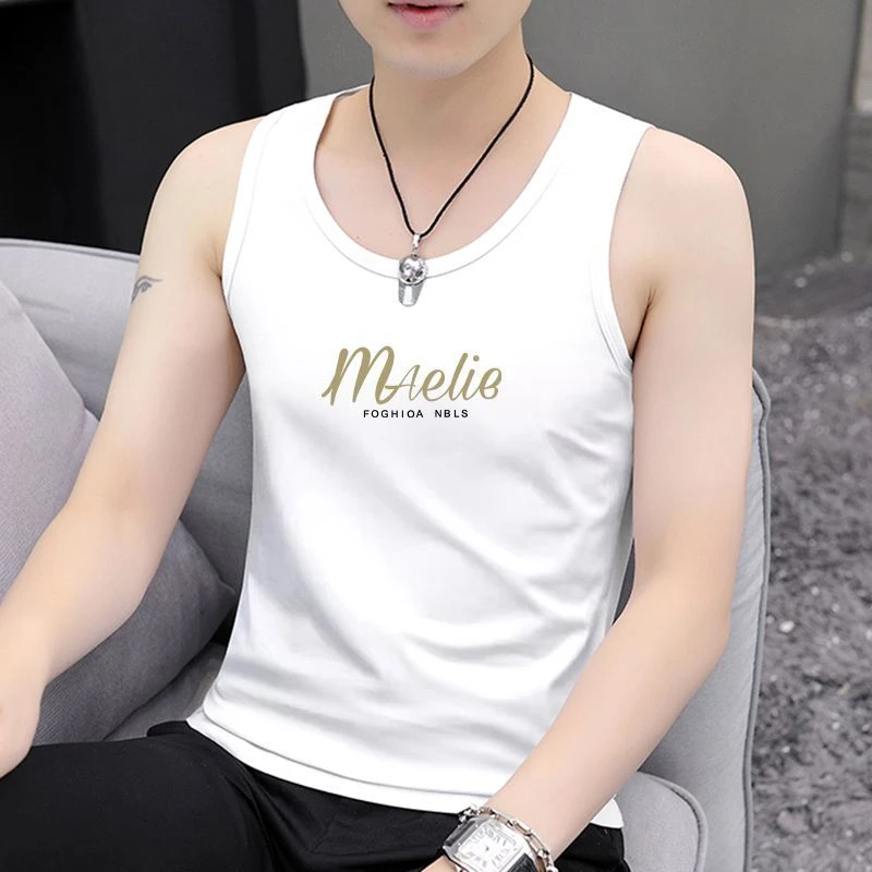 夏季修身休闲男装背心新款无袖汗衫运动打底健身外穿坎肩紧身透气