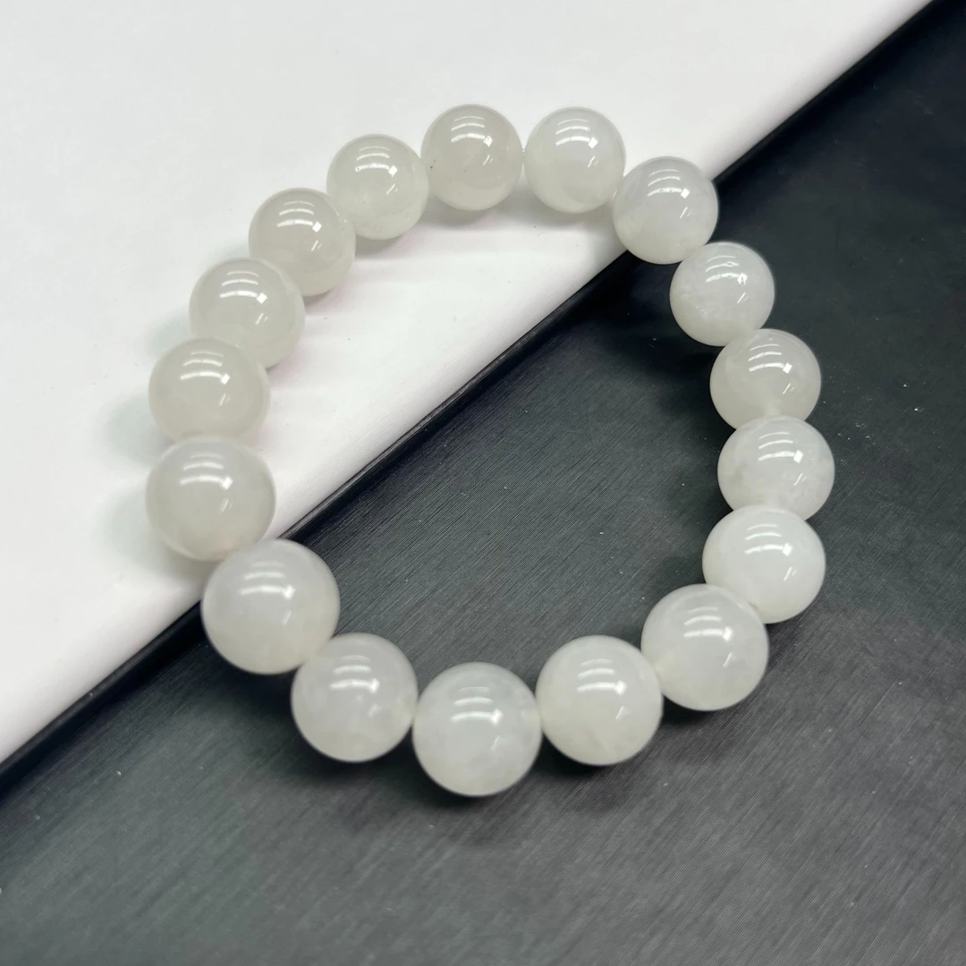 【精品】糖白单圈12mm手串百搭 A342