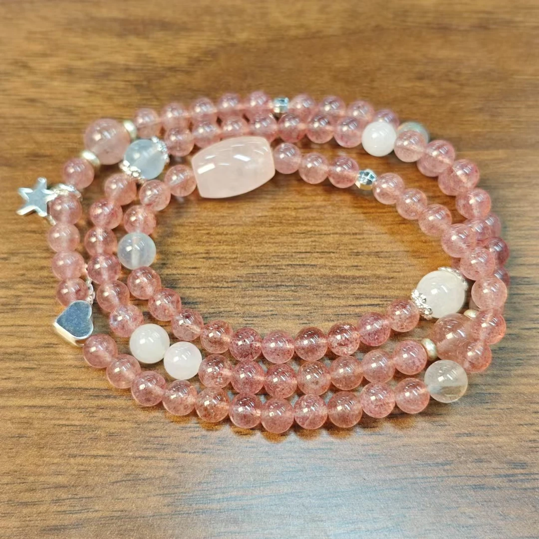 DL0148草莓晶三圈设计手链-5+