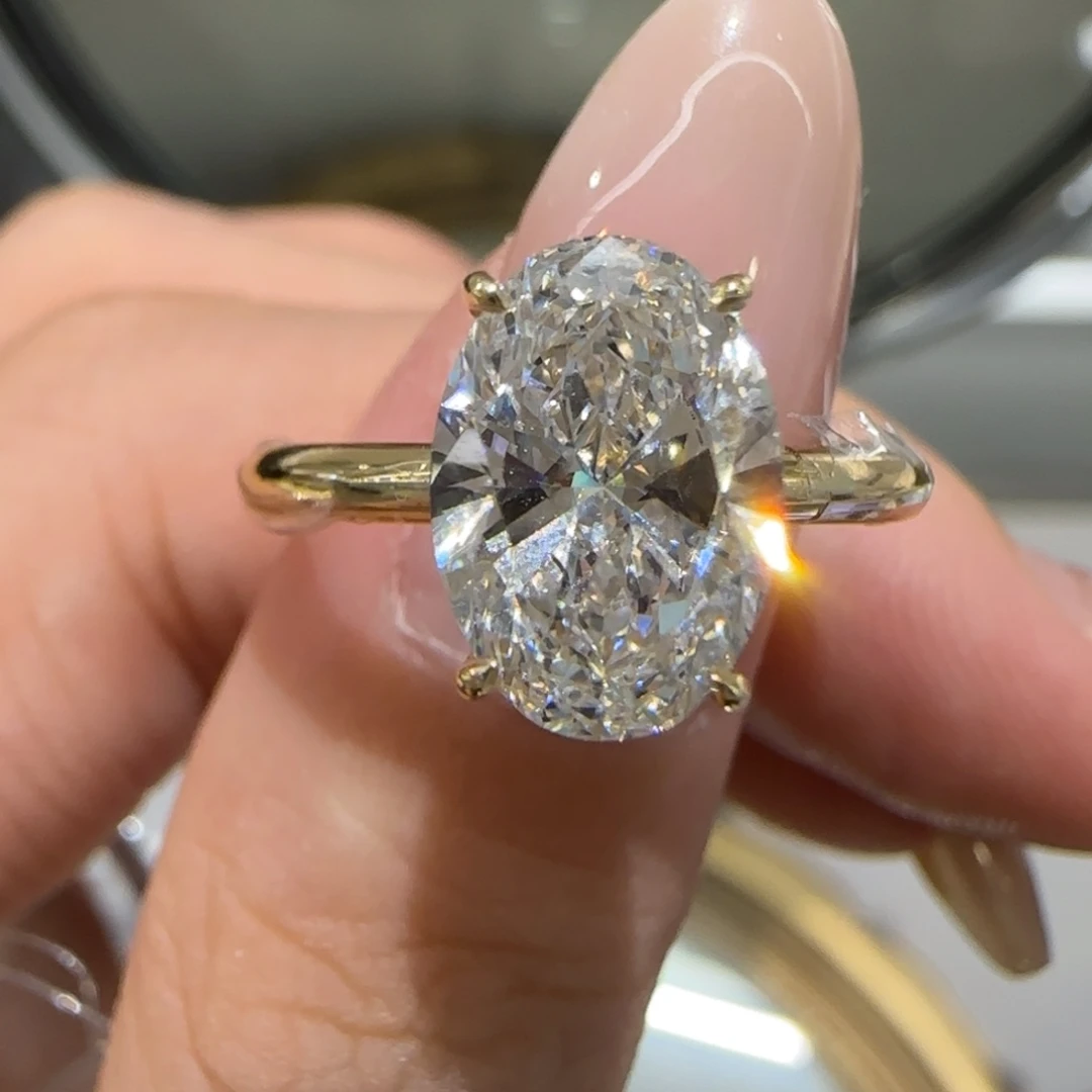 实验室培育钻石18K金镶嵌海莉2卡igi双证