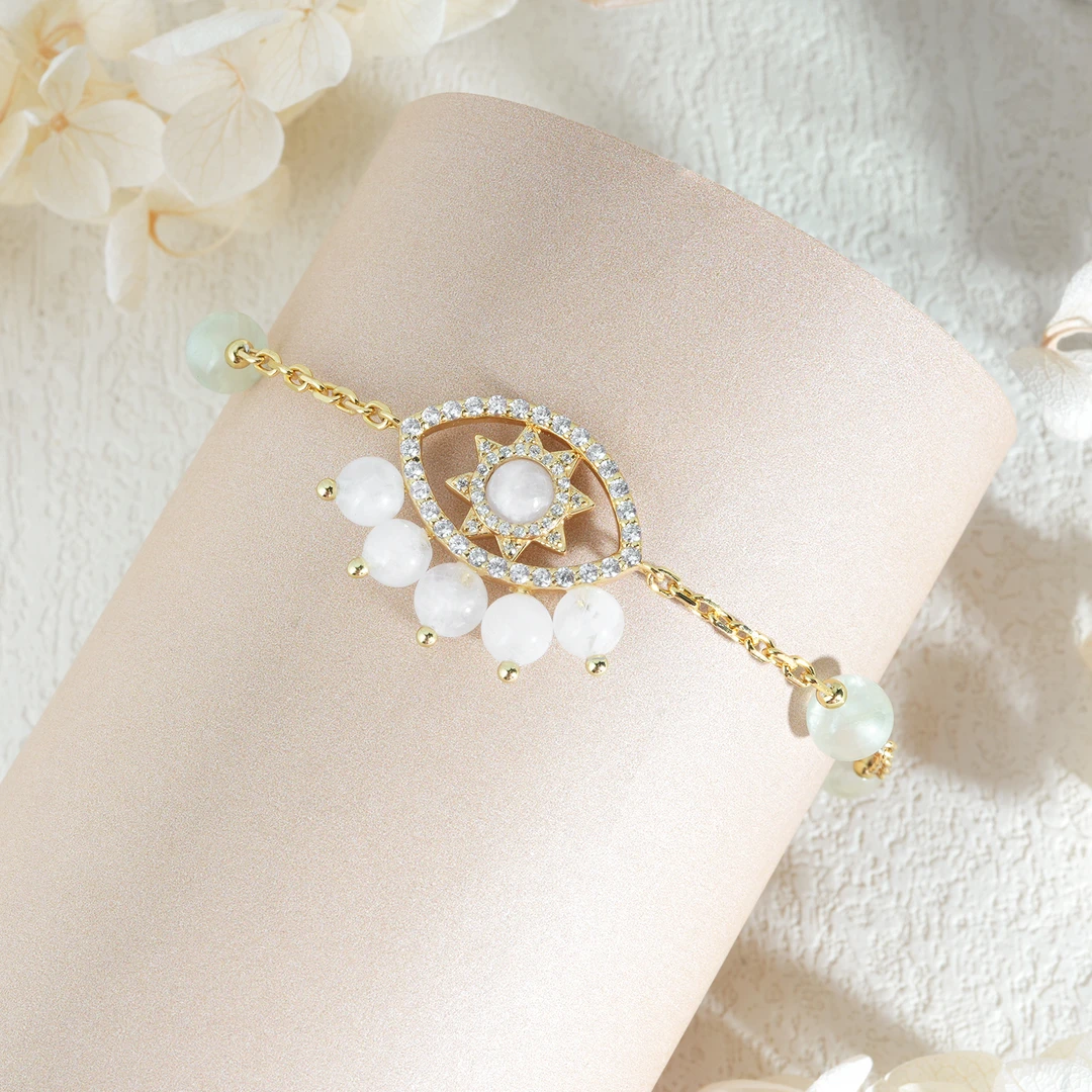 轻奢简约高级感蓝月光葡萄石精致手链百搭气质