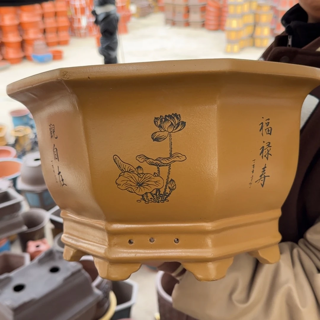 紫砂花盆口径27.17口径