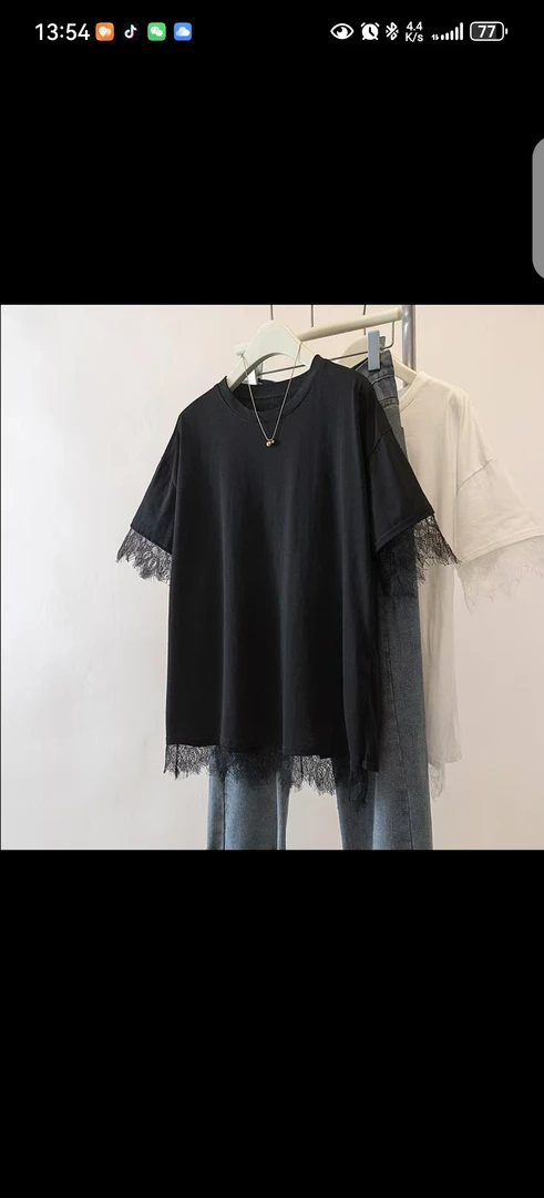 26523软蕾丝拼接短袖