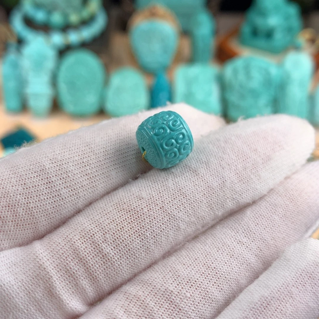 绿松石未镶嵌回纹老型卡11+