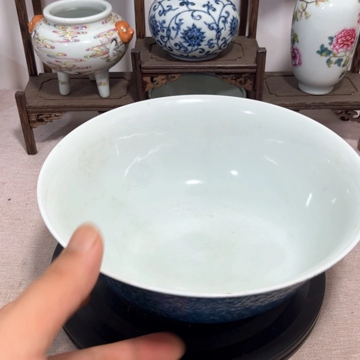 昭***淇摆件洒蓝釉碗888888