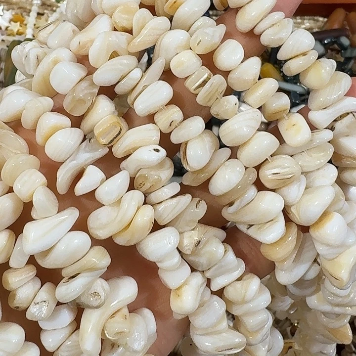 玛瑙/玉髓合金珠宝半成品3条贝壳大号碎石