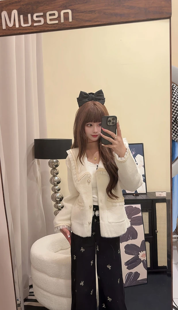 【艾丽莎定制】气质短款时尚编织针织毛呢设计师重工女装小香风-31