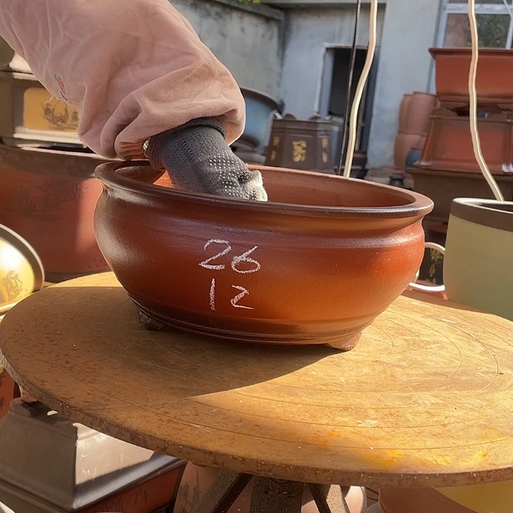 仿古鱼缸小花盆紫砂花盆紫砂