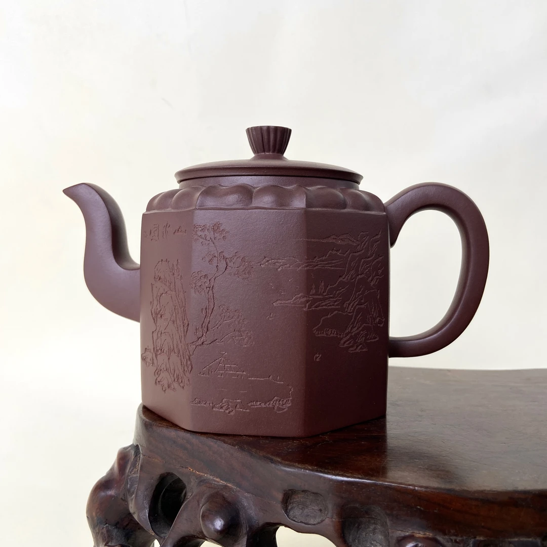 宜兴手工紫砂陶 （沈永娟正高工）茶壶GS4120-6