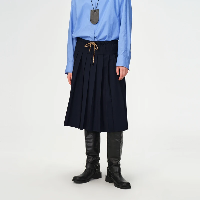 【智性通勤】PH KARIN格雷系舒适亲肤宽松运动A字百褶裙女新款