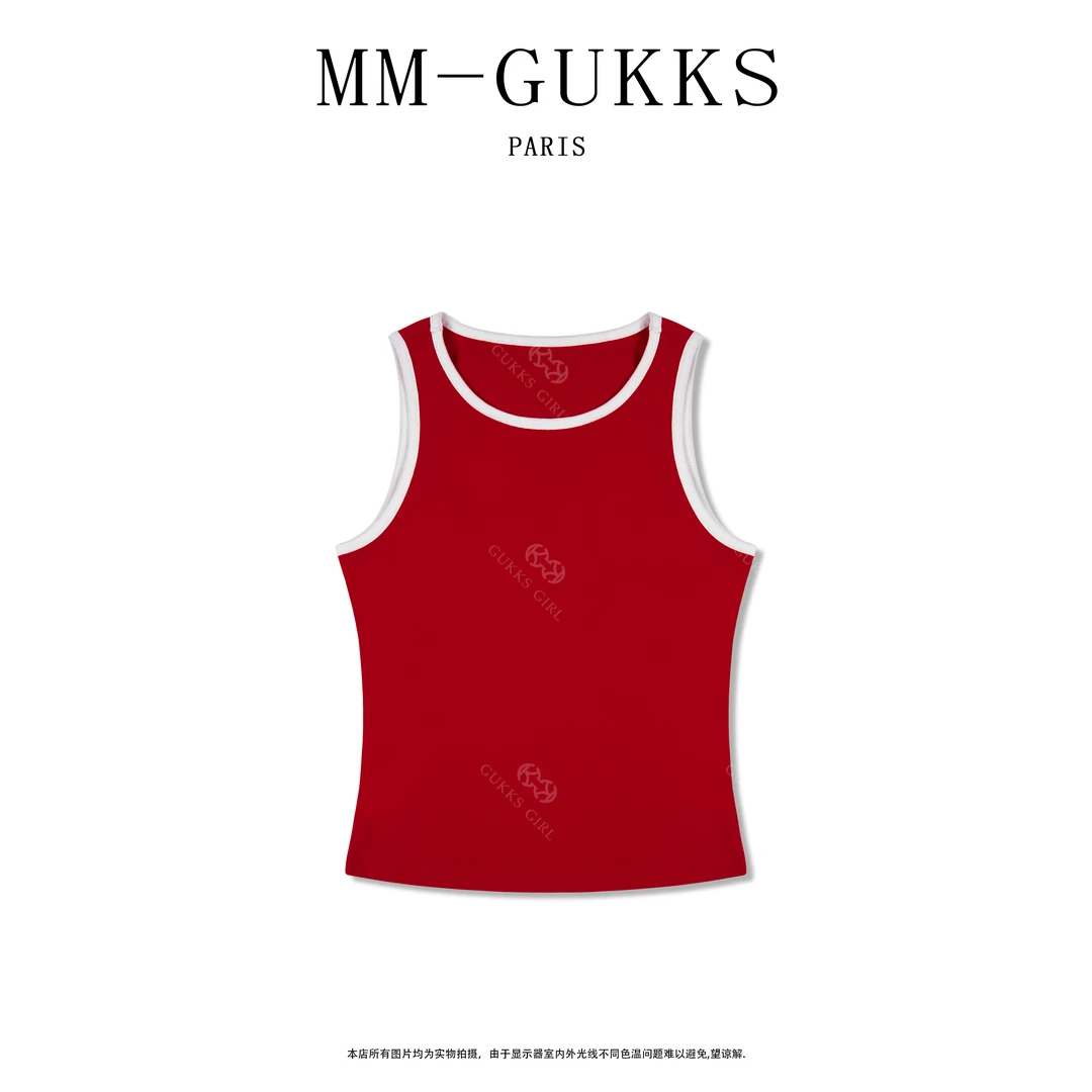 明明GUKKS/明明同款撞色休闲百搭吊带背心