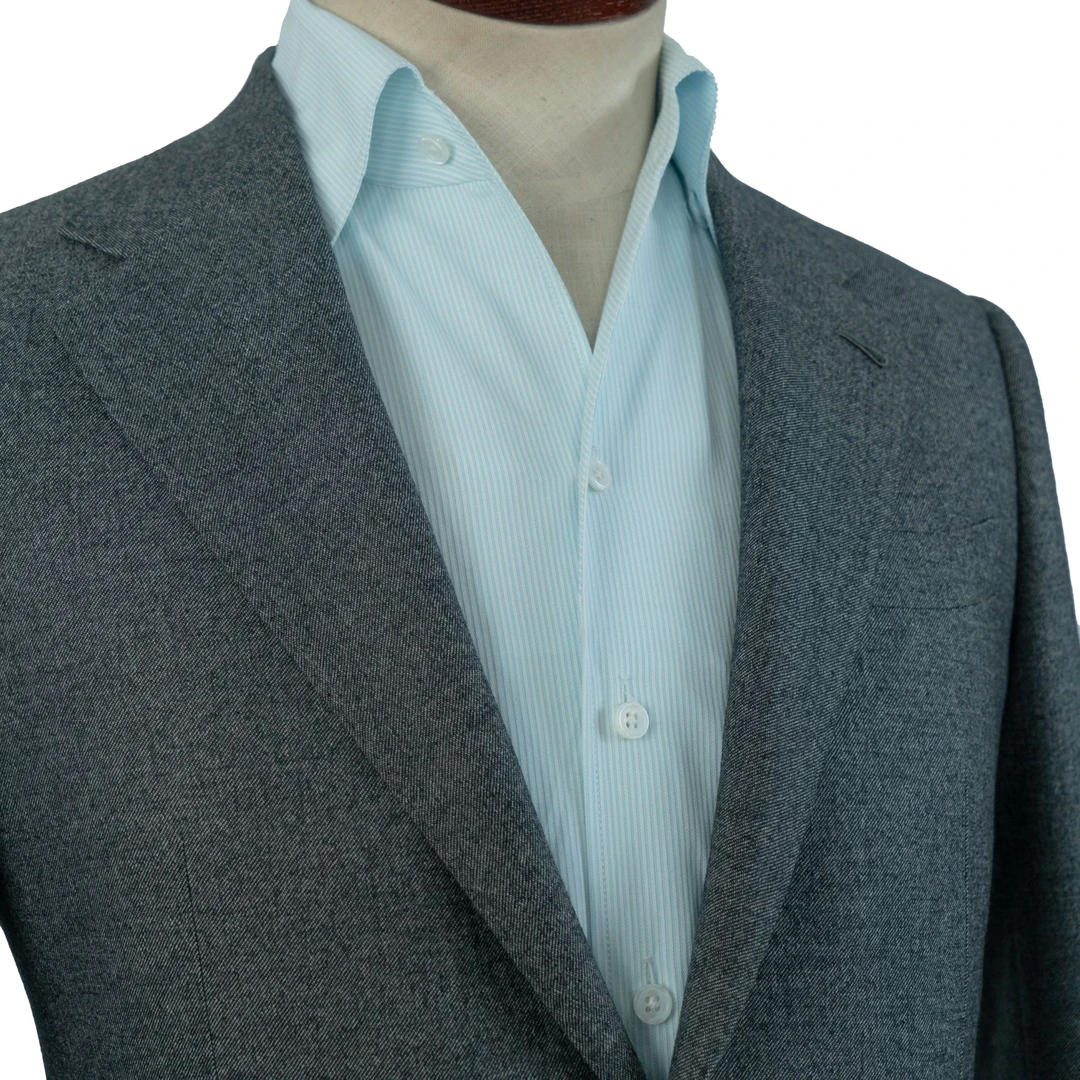 MTM半定制（GD037）秋冬款乌鲤灰全羊毛平驳修身男士休闲外套