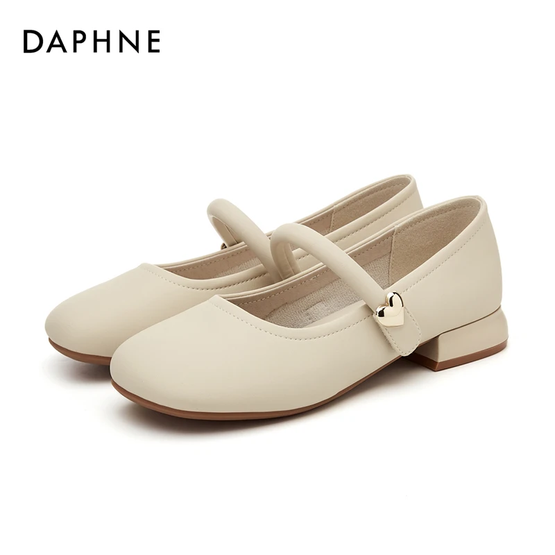 达芙妮温柔风夏天玛丽珍女鞋圆头鞋小香风配裙子小皮鞋浅口单鞋女