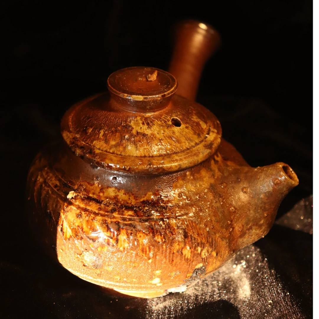 孙氏土陶茶壶柴烧纯手工非遗天然泥料自然釉色全手工复古
