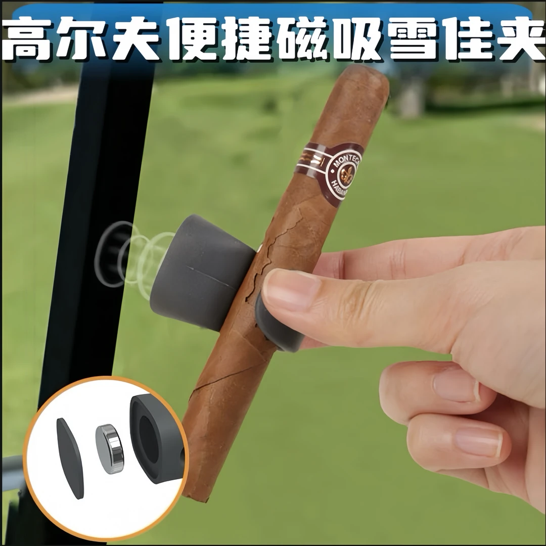 新款高尔夫球车支架高尔夫便捷磁吸夹雪佳夹固定器硅胶磁吸支架