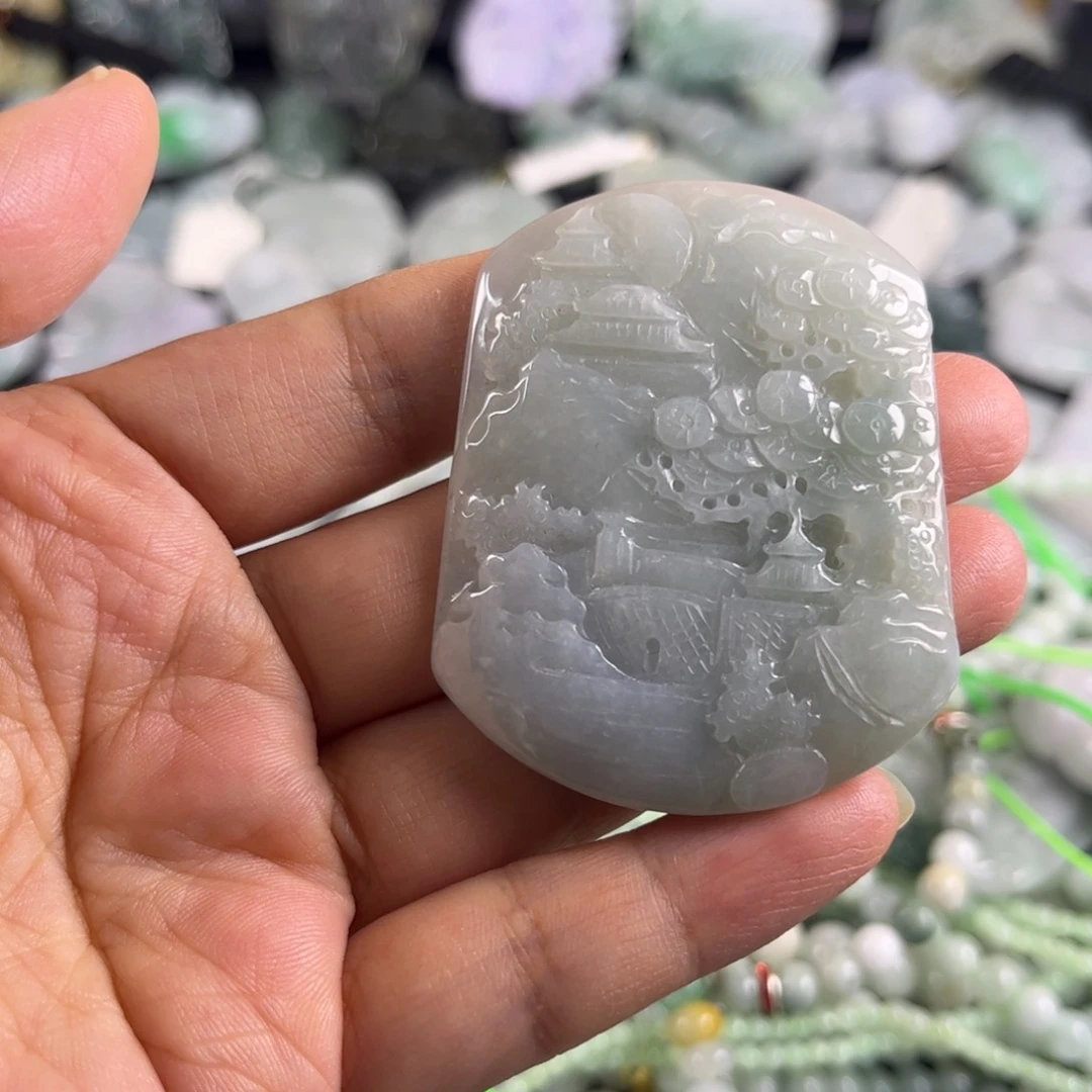 翡翠未镶嵌吊坠(不含链)