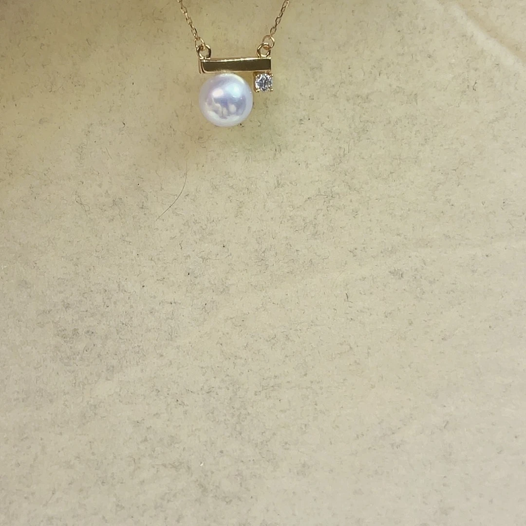 淡水珍珠吊坠(赠链)银S925镶嵌