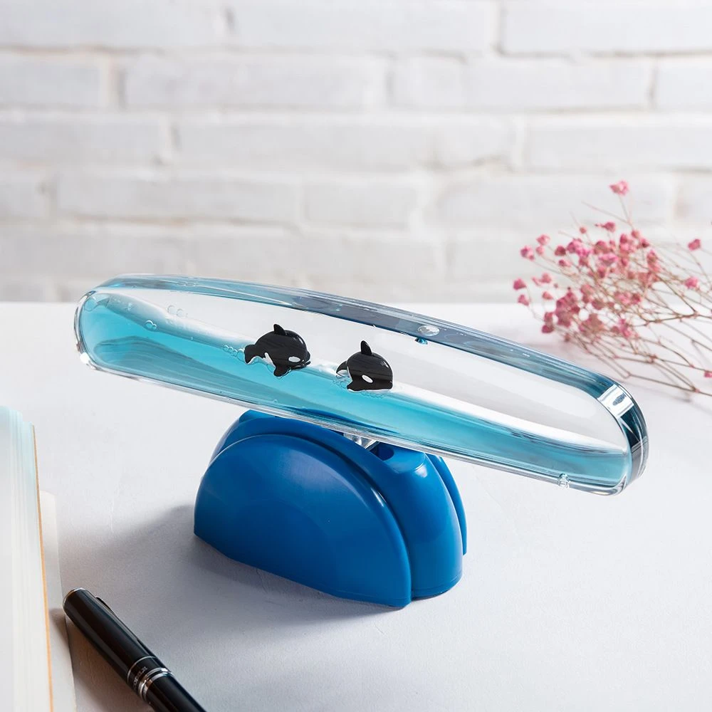 亚克力流沙家居摆件电动摆件海浪摇摆摆件礼品入油海浪漂浮创意