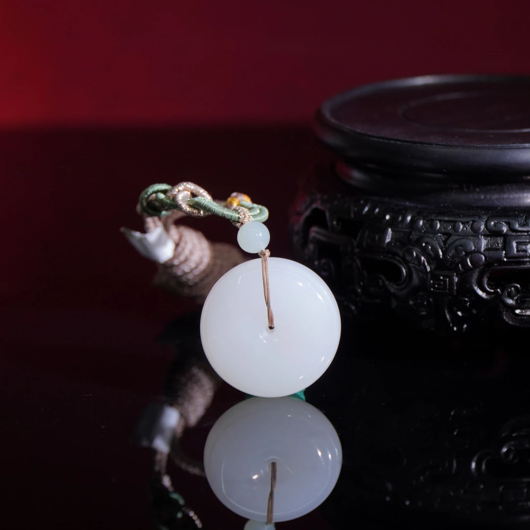 C23-AAA级【天然和田玉平安扣】33.45g-YD11160015001032