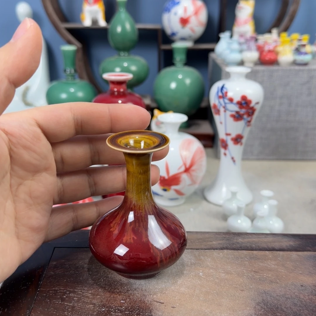 陶瓷手工小花器摆件