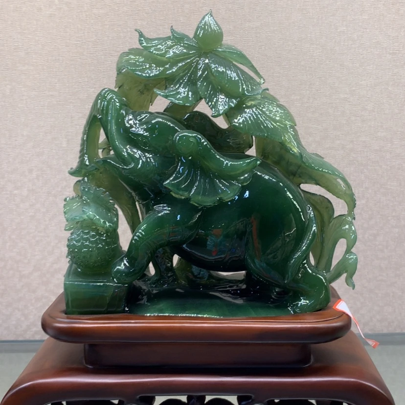 【闪购商品】蛇纹石玉摆件覆膜未镶嵌