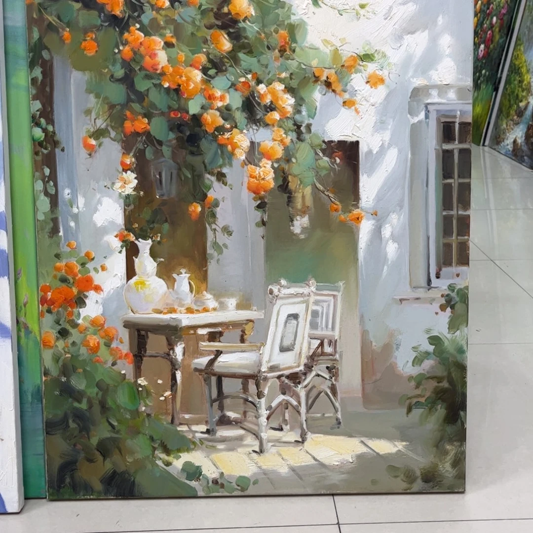 手工手绘精品油画内框60+80尺寸