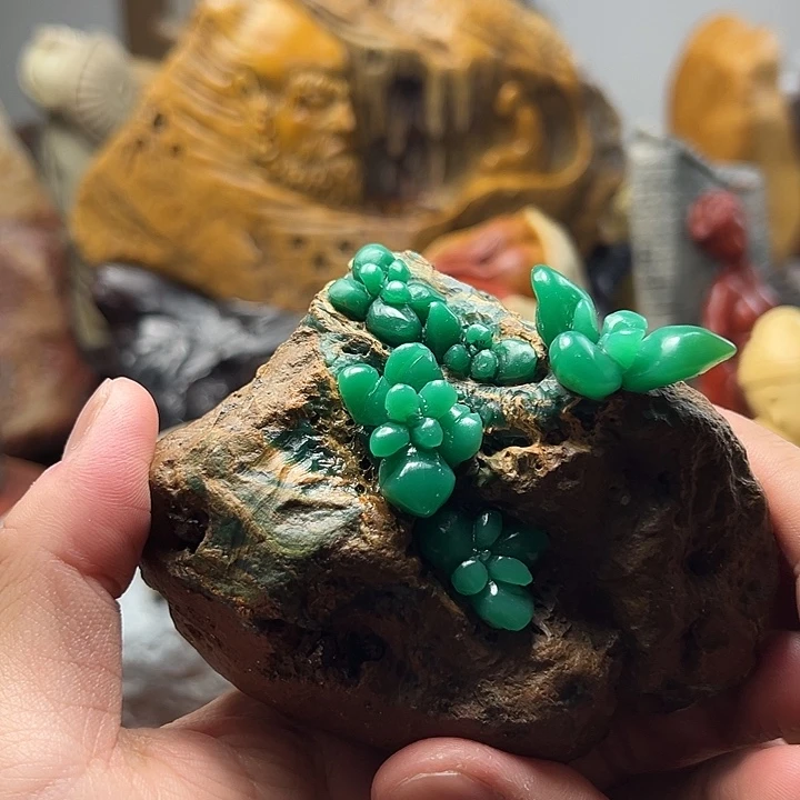 四川石雅安绿搬摆件