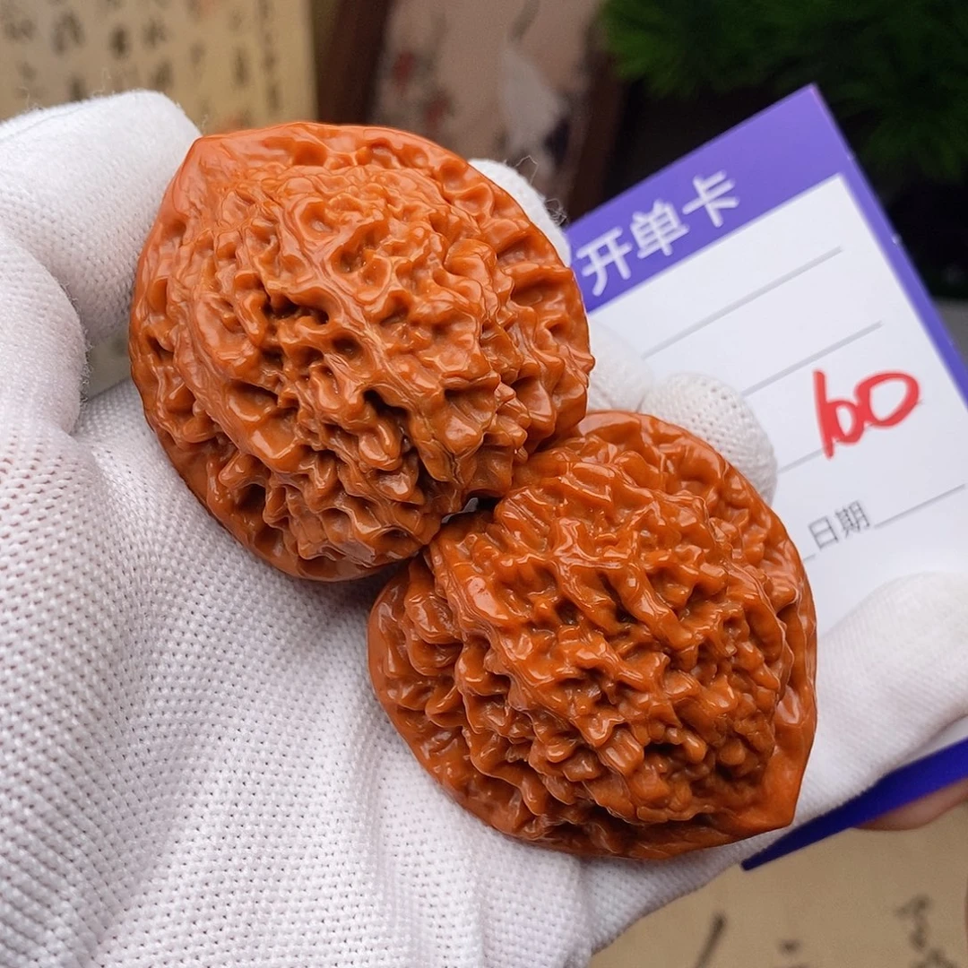 文玩核桃把件46官帽100